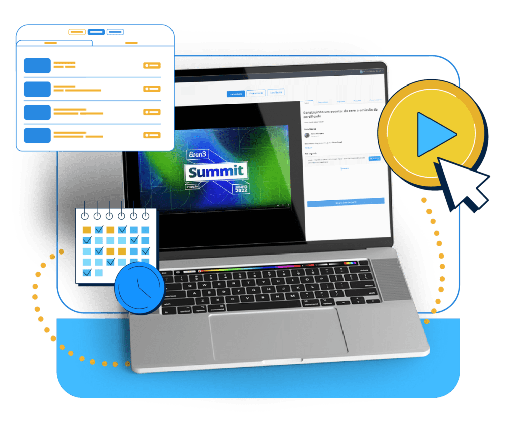 Crie eventos online na Even3